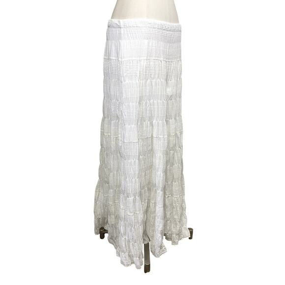 Max Studio Hippie Fairy Boho Festival Free Spirt Cotton Ruffle Tiered Maxi Skirt - Picture 3 of 15